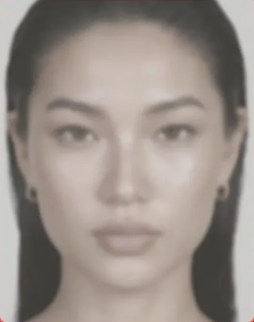 Smooth, flat AI portrait with plastic-looking skin