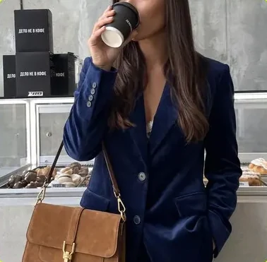 On the way to work with a coffee